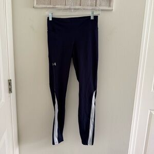 Under Armour Navy and White Track Pants